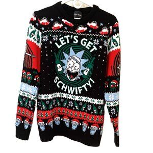 Rick And Morty Christmas Sweater Let's Get Schwifty! Size Medium Merchoid
